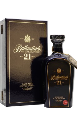 Ballantine's 21 Year Old / Blue Ceramic Decanter Blended Scotch Whisky