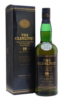 Glenlivet 18 Year Old / Bottled 1990s Speyside Single Malt Scotch Whisky