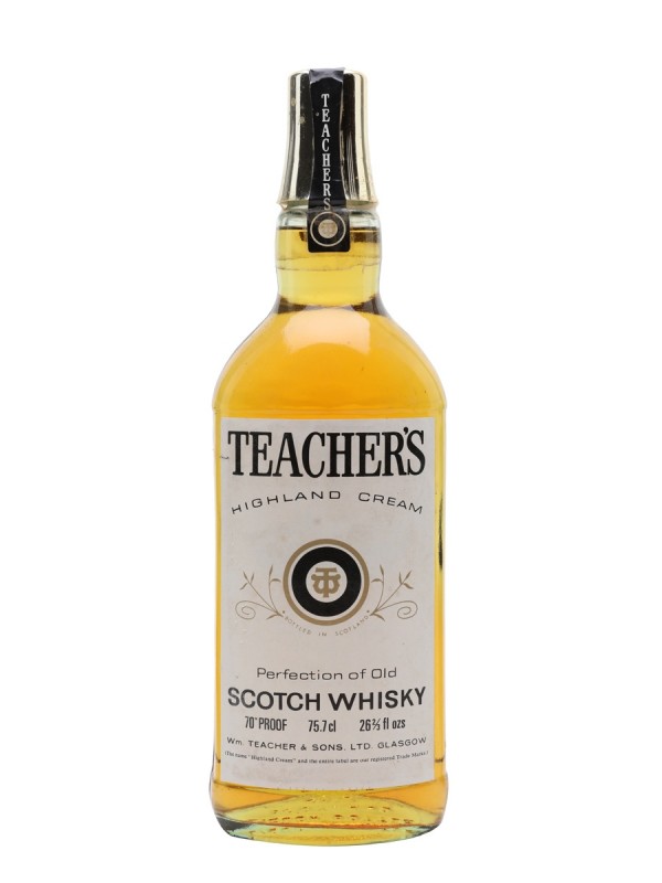 Teacher's Bottled 1970s Gold Cap