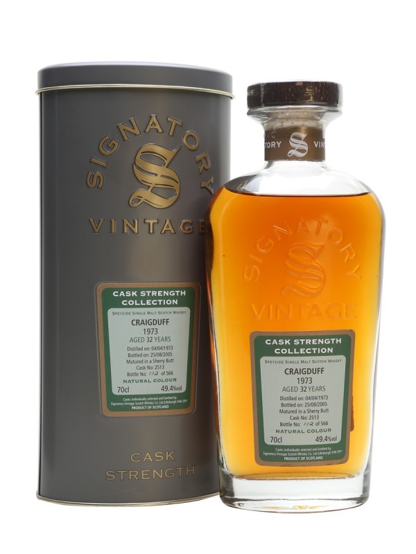 Craigduff 1973 32 Year Old Sherry Butt Signatory Cask Strength Collection