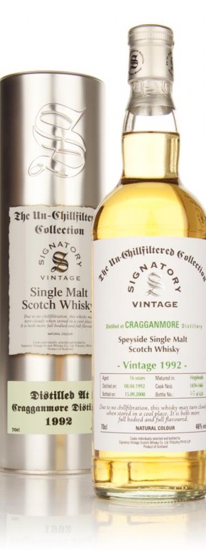 Cragganmore 16 Year Old 1992 Un-Chillfiltered Signatory